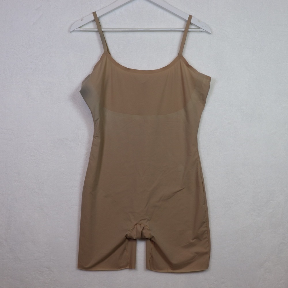SPANX Shapewear Bodysuit Full Slip Shorts Tank‎ Top Beige XL